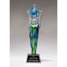 Art Glass Star Achiever Trophy
