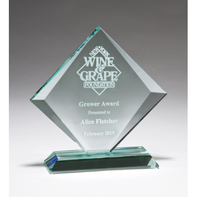 Diamond Series Thick Jade Glass Award