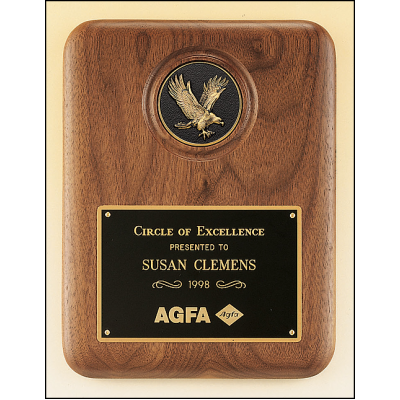 American Walnut Plaque with Eagle Medallion
