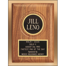 American Walnut Plaque with Routed Disk Area