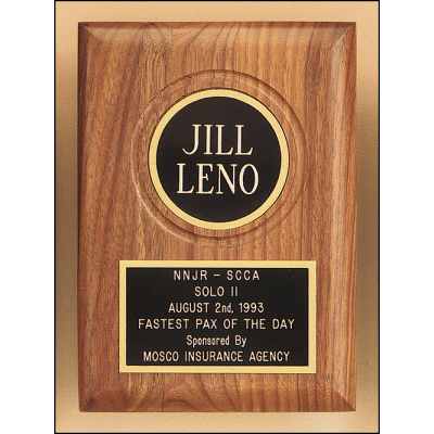 American Walnut Plaque with Routed Disk Area