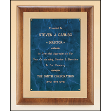 American Walnut Plaque with Gold Embossed Frame