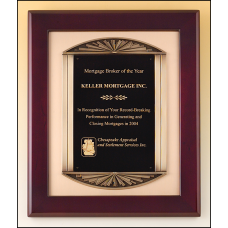 Rosewood Piano Finish Plaque Cast Frame