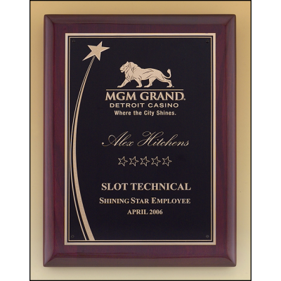Shooting Star Rosewood Piano Finish Plaque