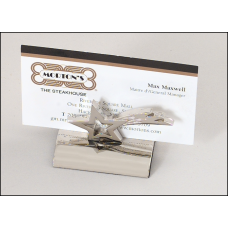 Silver Plated Star Business Card Holder