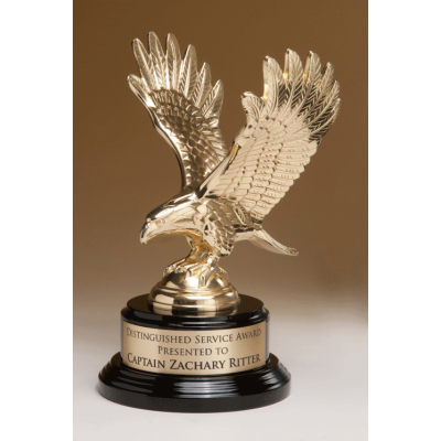 Fully Modeled Gold Finished Eagle Casting