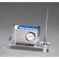 Clock, Pen and Business Card Holder 