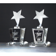 Constellation Series Chrome Plated Star on Crystal Base